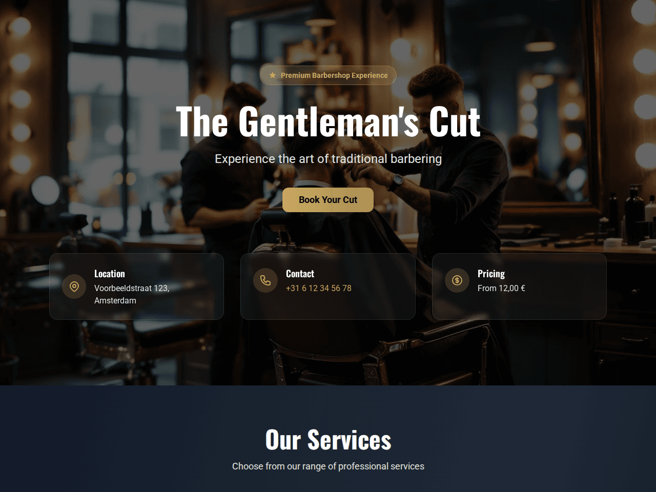 Classic Cuts demo website