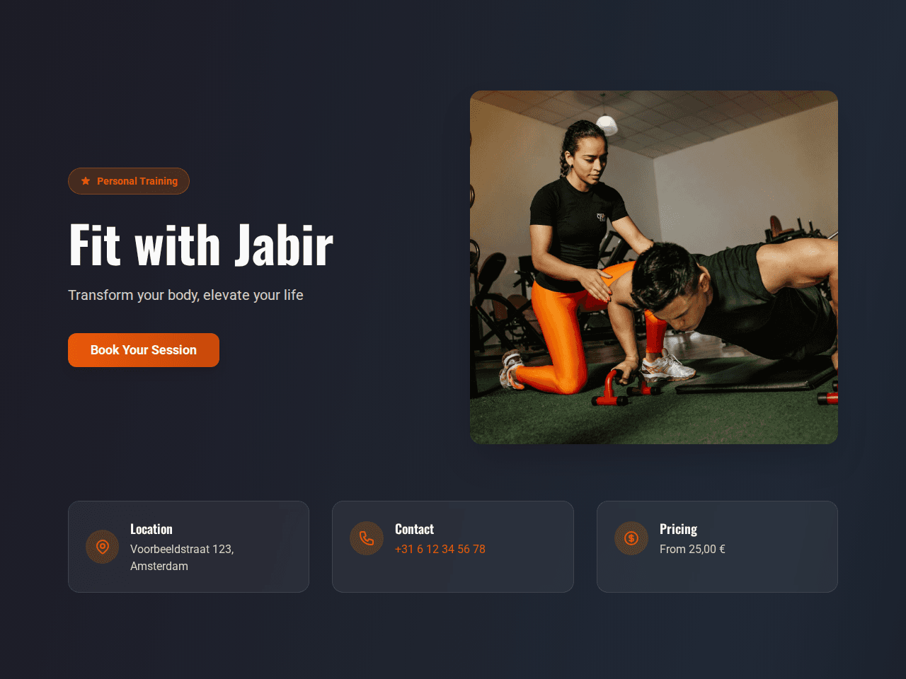 Peak Performance demo website