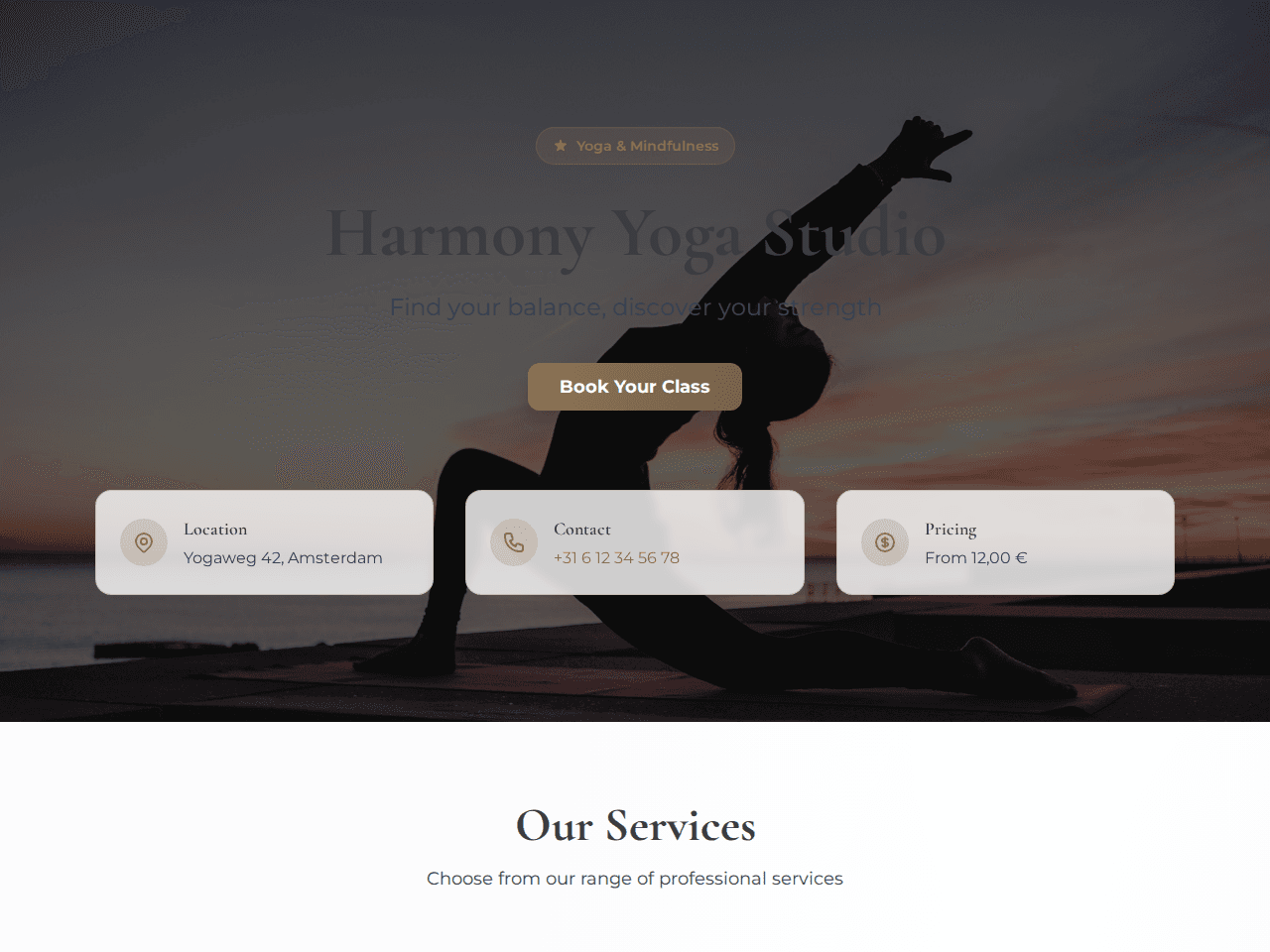 Zen Flow Yoga demo website